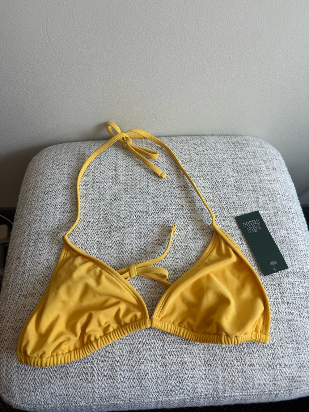 wild fable Yellow Triangle Swim Top